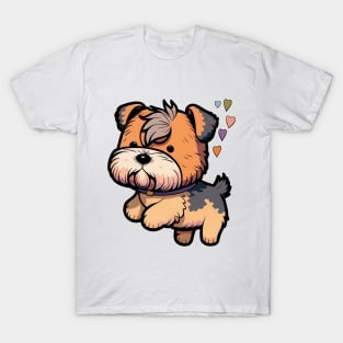 Cute Kawaii Airedale Terrier Puppy T-Shirt